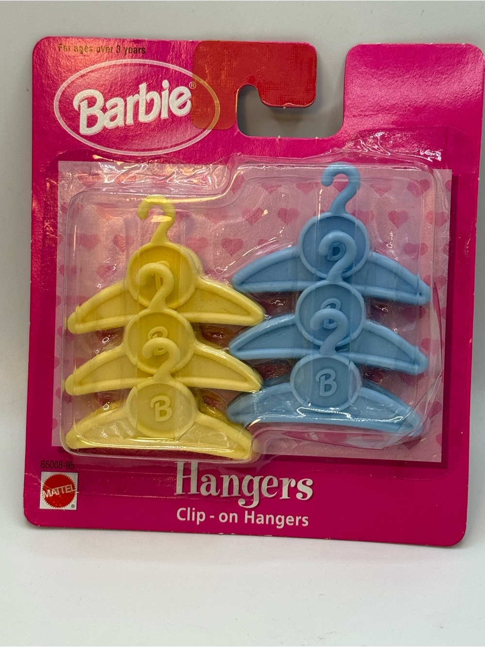 1998 Mattel Barbie Clip On Hangers Blue & yellow New In Sealed Box #65008-95